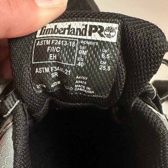 Timberland Pro Women’s Black Composite Toe Work Shoes Size 9 Slip Resistant - Picture 9 of 9